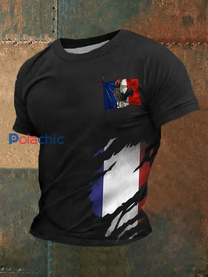T-shirt imprimé à manches courtes Le Coq gaulois Homme Noir / S