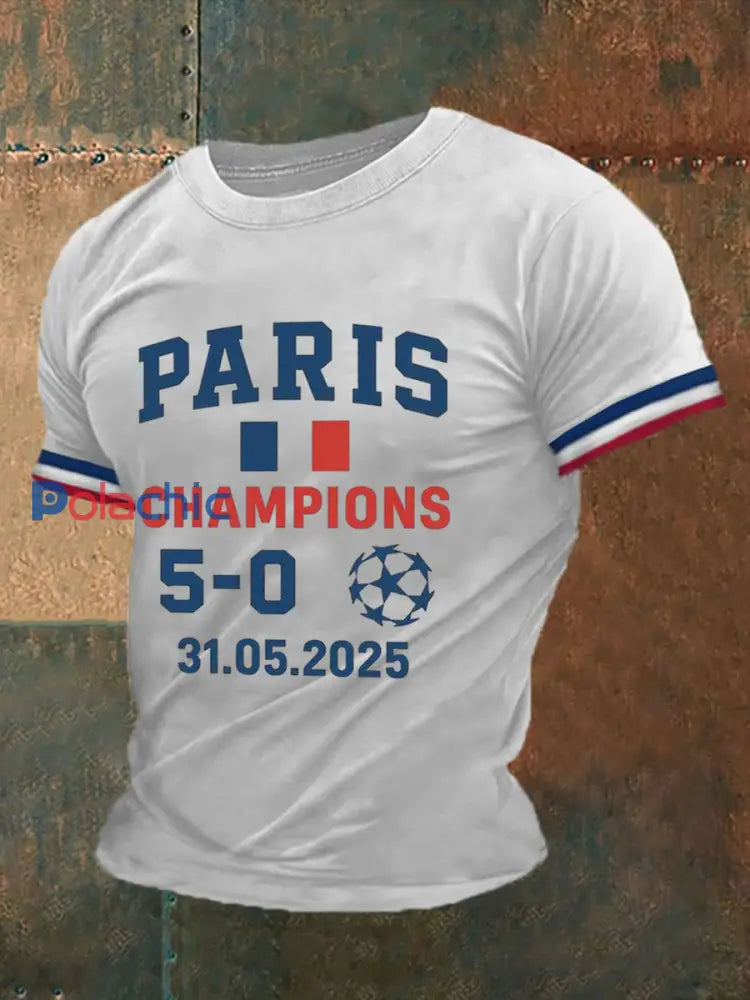T-shirt imprimé à manches courtes Paris 2025 Homme Blanc / S