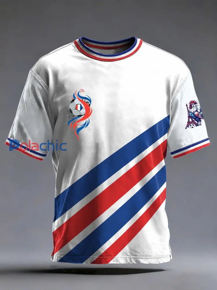 T-shirt imprimé France Soccer Homme Blanc / S