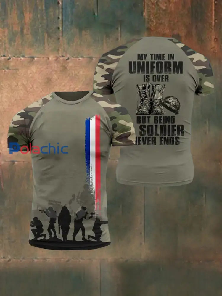 T-shirt imprimé French Armée de terre pour homme comme image / S