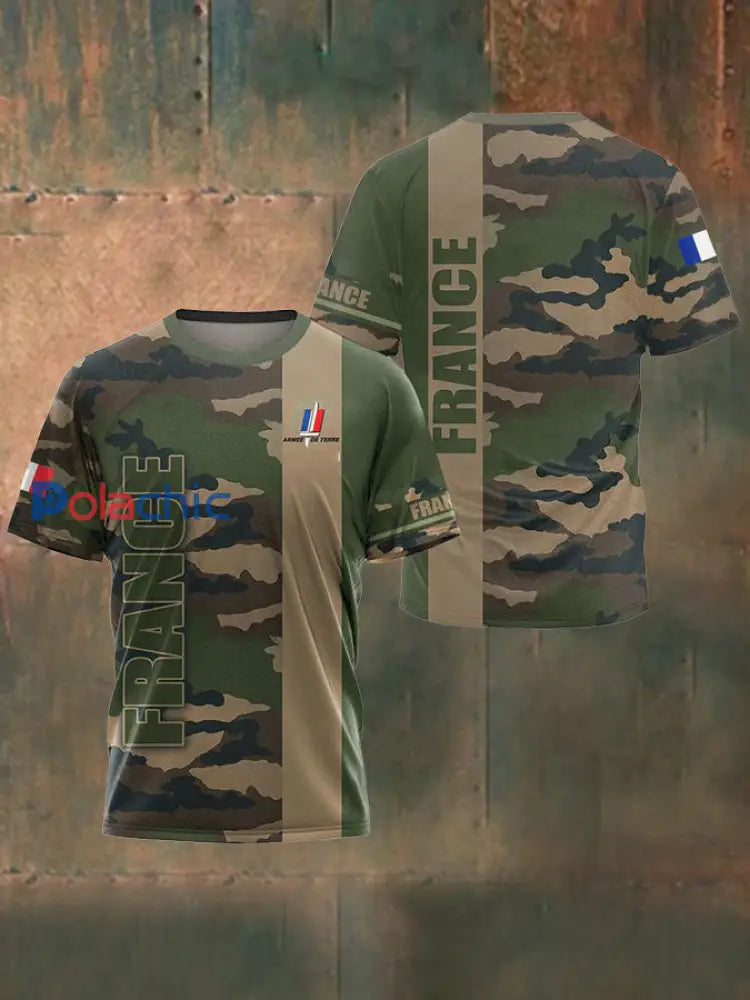 T-shirt imprimé French Armée de terre pour homme comme image / S