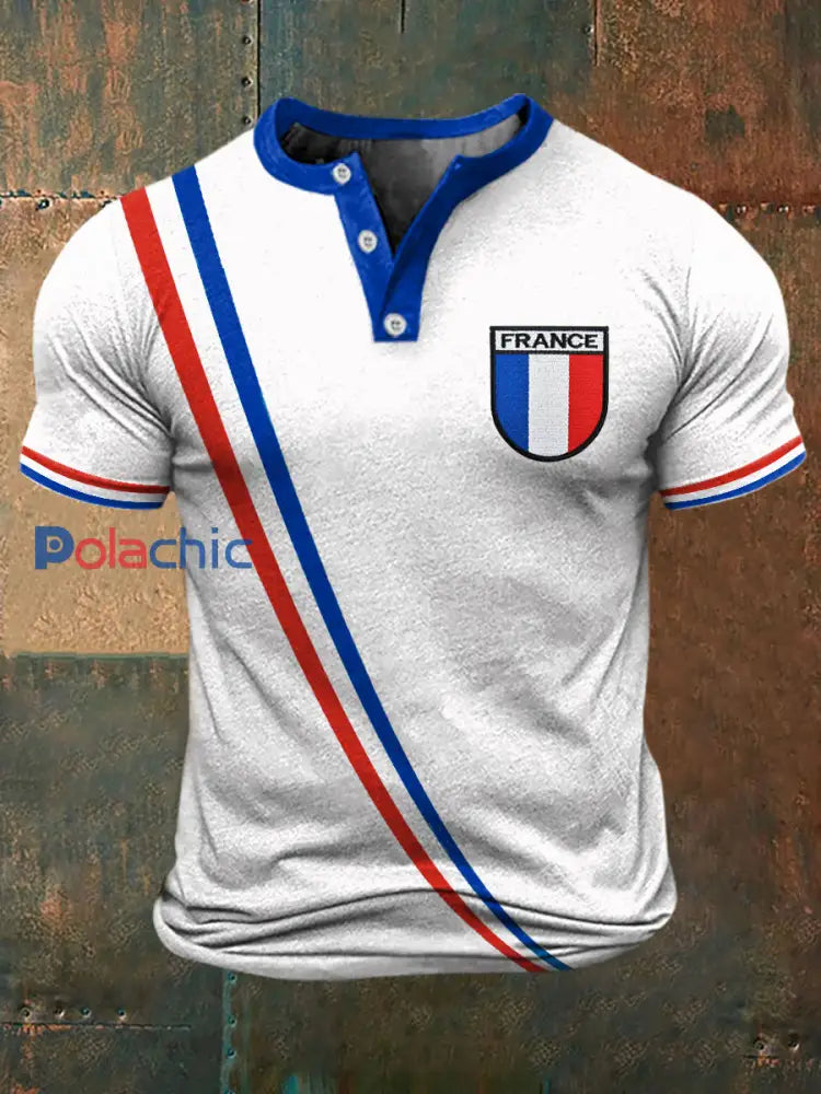 T-shirt imprimé Proud to be French pour homme Blanc / S