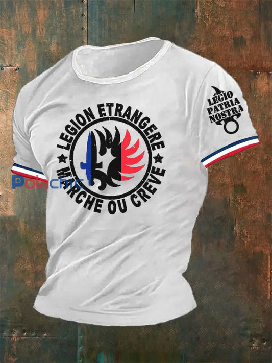 T-shirt Légion Étrangère Legio Patria Nostra France pour homme Blanc / S