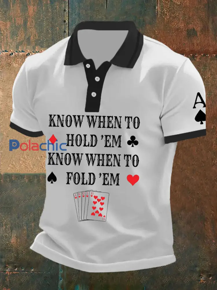 T-shirt Poker Philosophy of Life pour homme Blanc / S