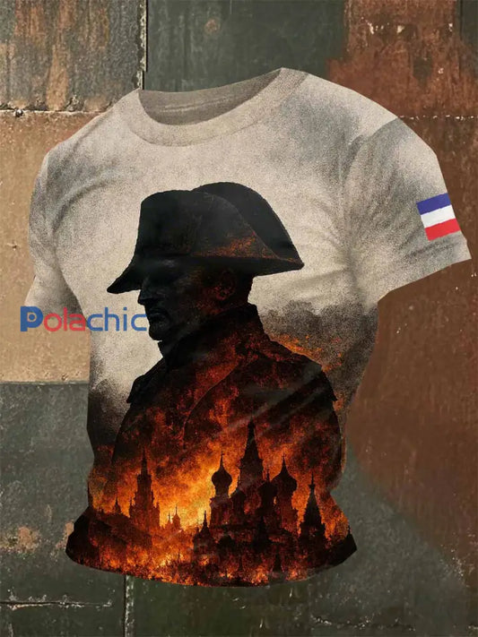 T-Shirt Rétro À Manches Courtes Napoléon Pour Homme comme image / S