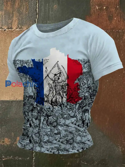T-Shirt Rétro À Manches Courtes Pour Homme comme image / S