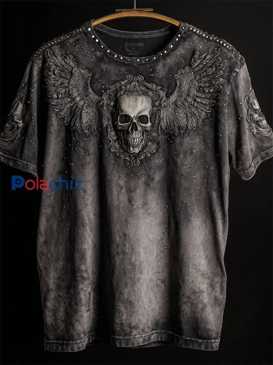 T-shirt Rock Skulls Imprimé Homme comme image / S