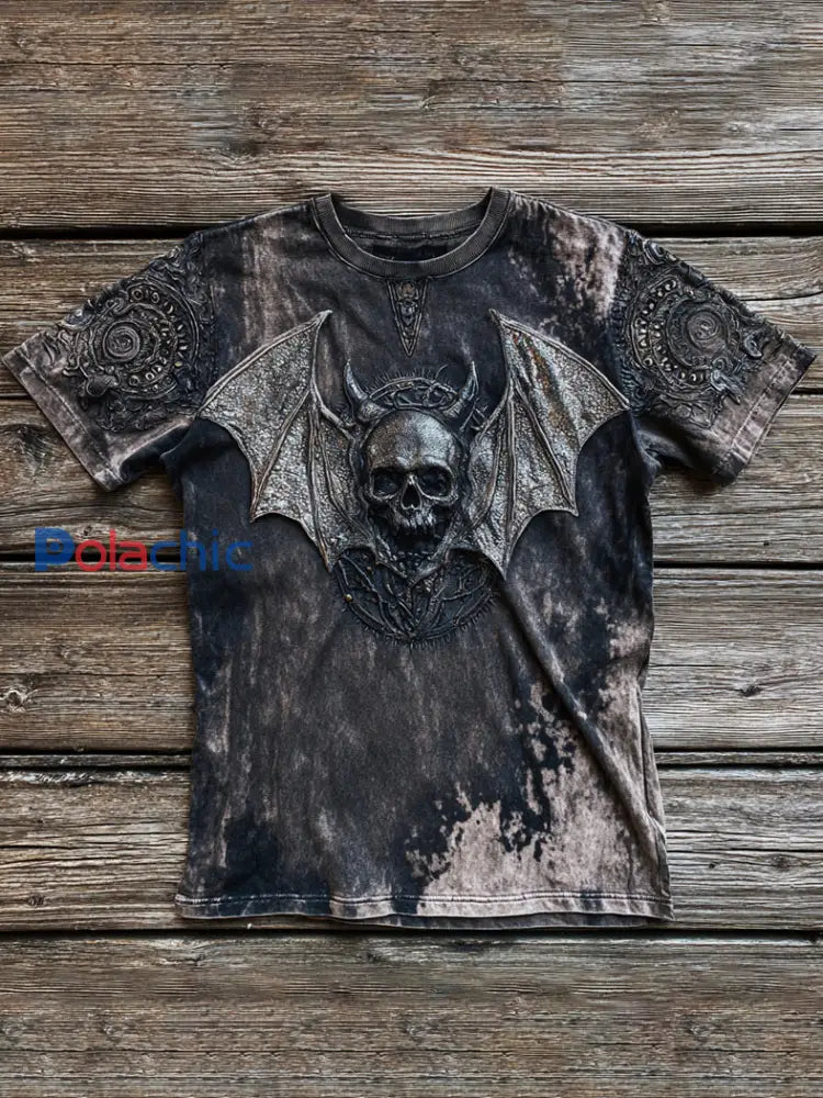 T-shirt Rock Skulls Imprimé Homme comme image / S