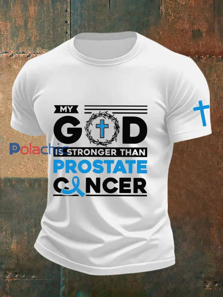 T shirt sensibilisation au cancer de la prostate pour homme blanc / S