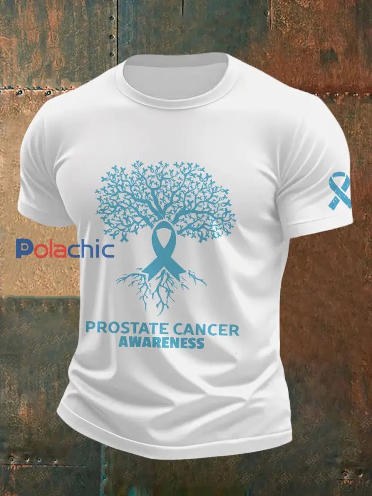 T shirt sensibilisation au cancer de la prostate pour homme blanc / S