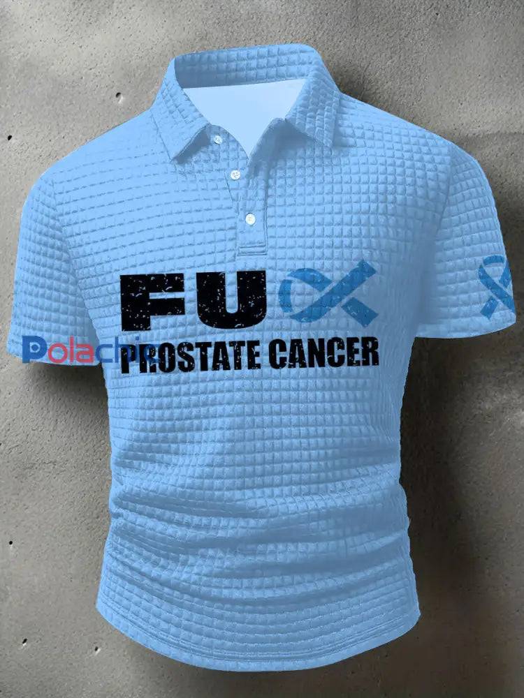 T shirt sensibilisation au cancer de la prostate pour homme Bleu clair / S