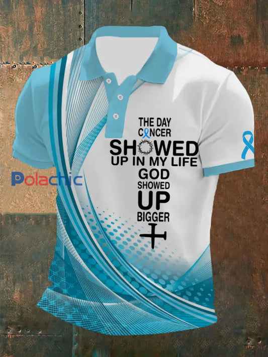 T shirt sensibilisation au cancer de la prostate pour homme Bleu clair / S