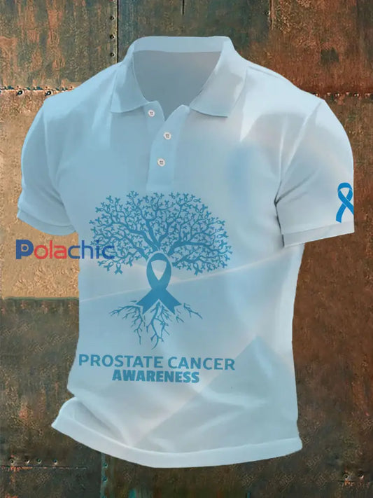 T shirt sensibilisation au cancer de la prostate pour homme Bleu clair / S