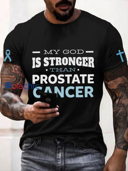 T shirt sensibilisation au cancer de la prostate pour homme Noir / S