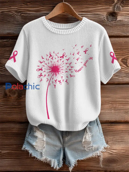 T shirt sensibilisation au cancer du sein pour femme blanc / S