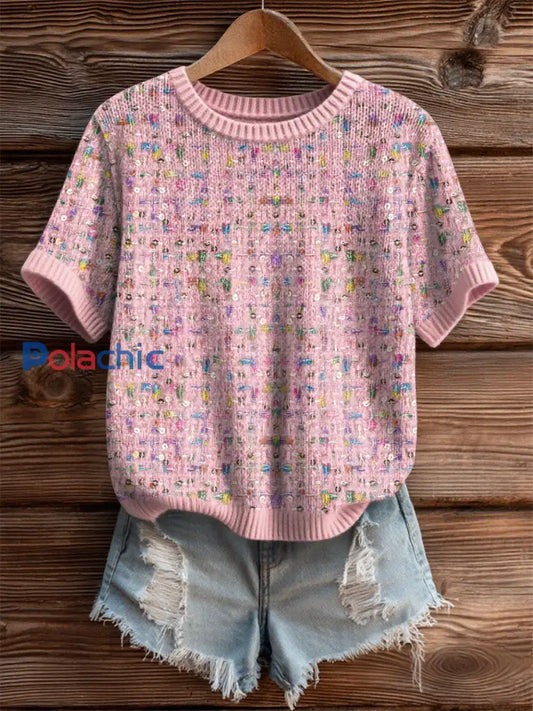 T shirts à carreaux pour femmes Breast Cancer Rose / S