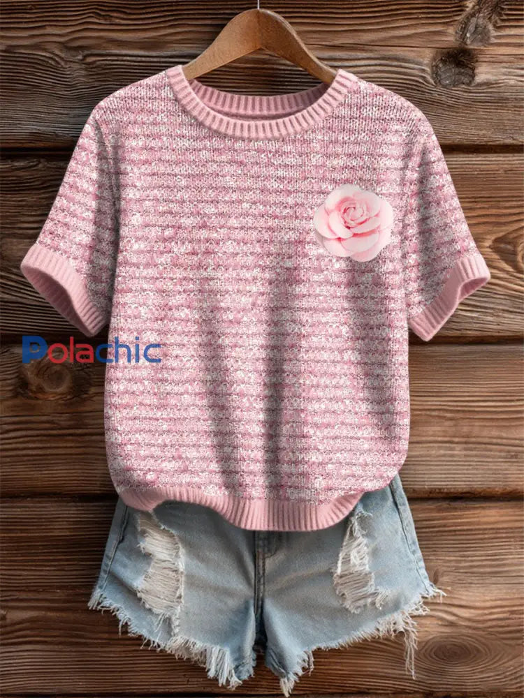 T Shirts Cancer du sein pour femmes Rose / S