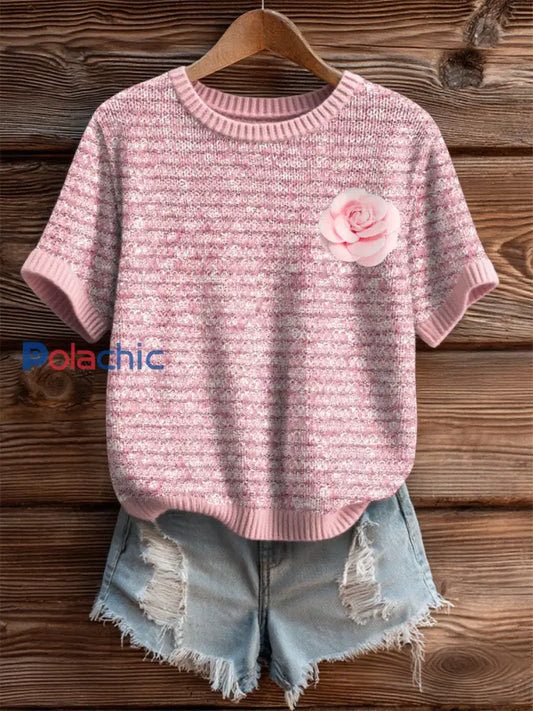 T Shirts Cancer du sein pour femmes Rose / S