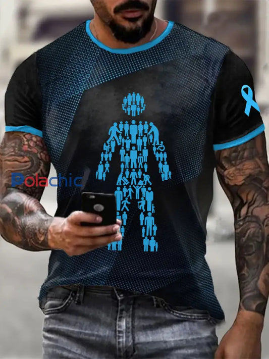 T shirts décontractés Cancer de la prostate pour hommes comme image / S