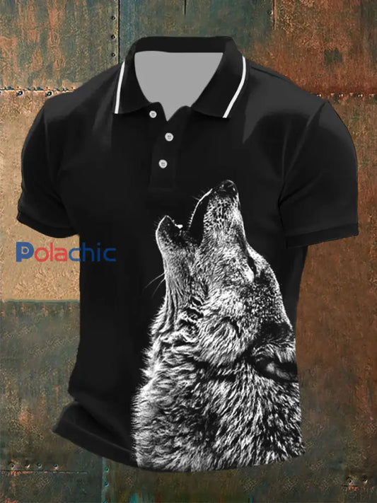 T-shirts imprimés Wolf Culture pour hommes Noir / S