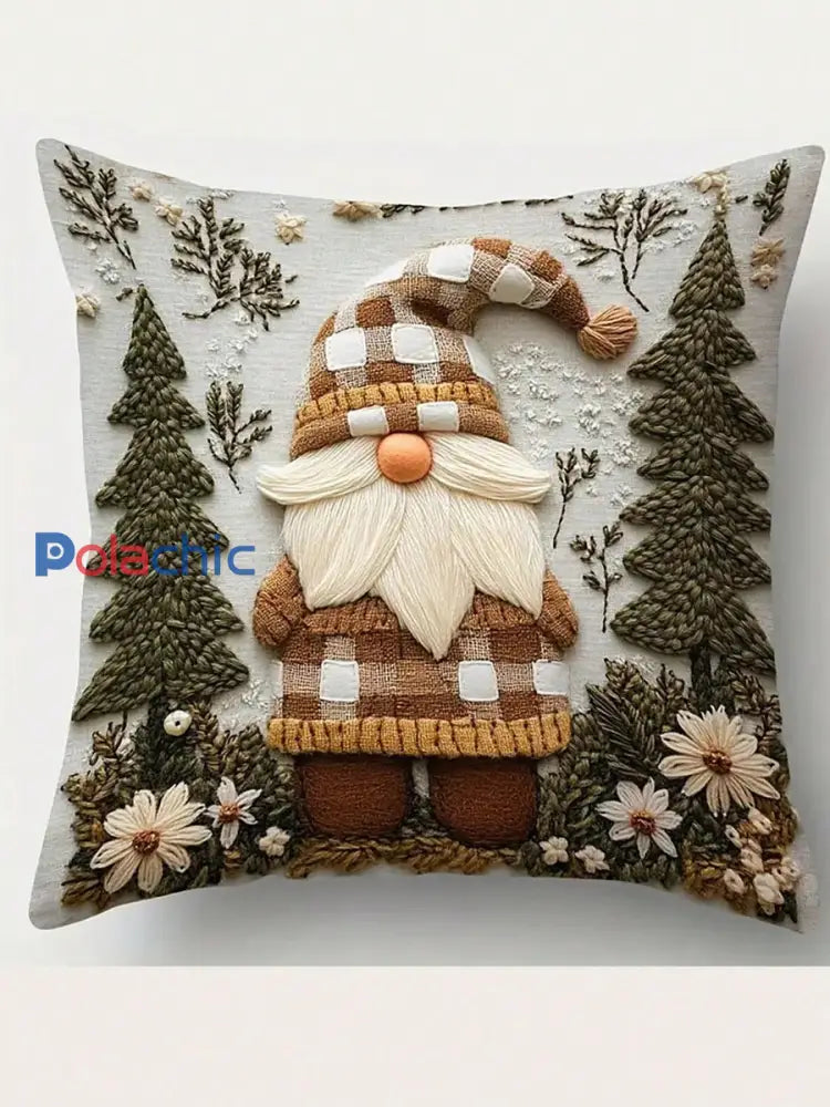 Taie d’oreiller vintage de Noël Art Print insert d’oreiller non inclus A / 45CM