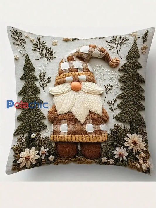 Taie d’oreiller vintage de Noël Art Print insert d’oreiller non inclus A / 45CM
