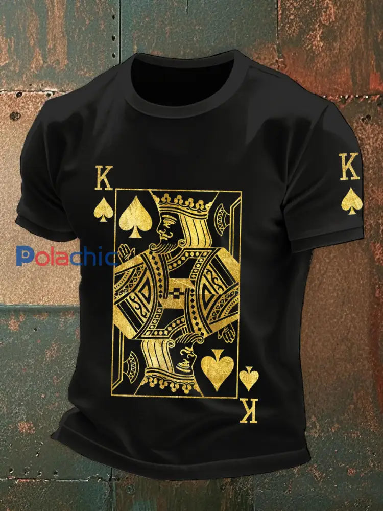 Tee shirts homme poker art print noir / S