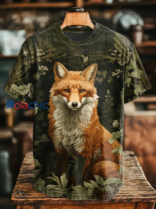 Tee shirts unisexe imprimé renard comme image / S