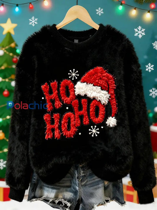 Top Décontracté en Flanelle Imprimé Art de Noël Animal Rétro Femme A / S
