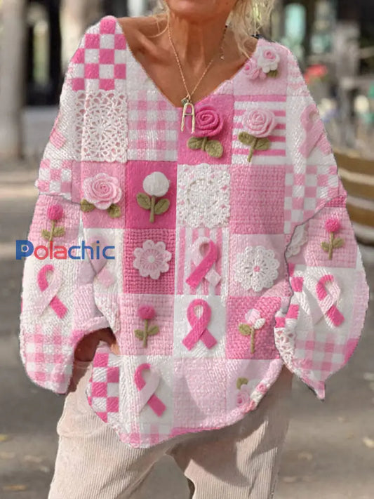 Top Décontracté Femme Rose Imprimé Floral Rose / S