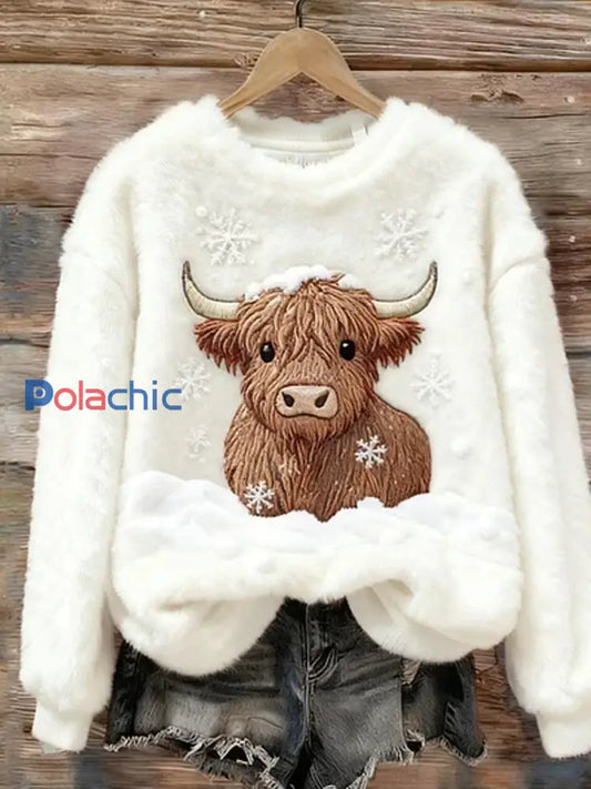 Top en flanelle décontracté à imprimé animal rétro pour femmes A / S