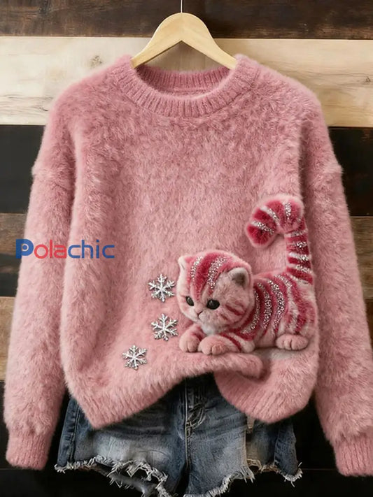 Top en flanelle décontracté à imprimé animal rétro pour femmes A / S