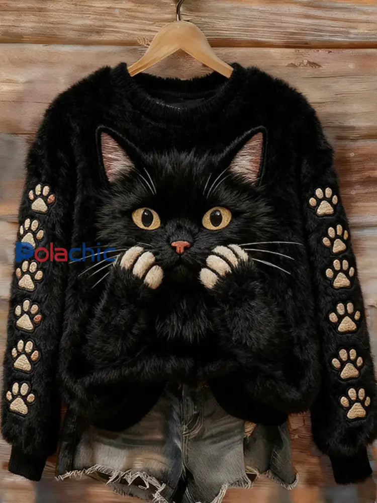 Top en flanelle décontracté à imprimé animal rétro pour femmes A / S