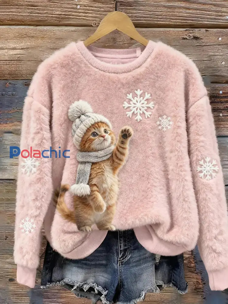 Top en flanelle décontracté à imprimé animal rétro pour femmes A / S