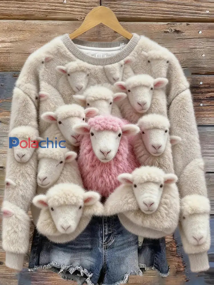 Top en flanelle décontracté à imprimé animal rétro pour femmes A / S