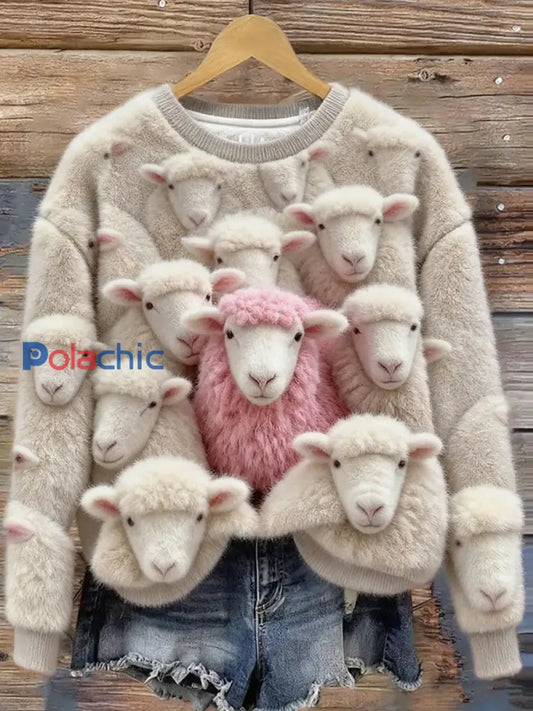 Top en flanelle décontracté à imprimé animal rétro pour femmes A / S