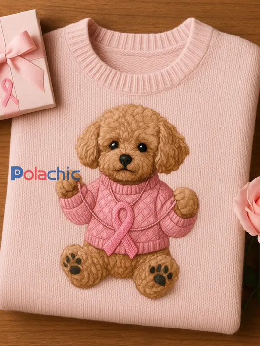 Top en tricot confortable à imprimé animal en feutre pour femmes A / S