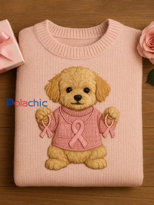 Top en tricot confortable à imprimé animal en feutre pour femmes A / S