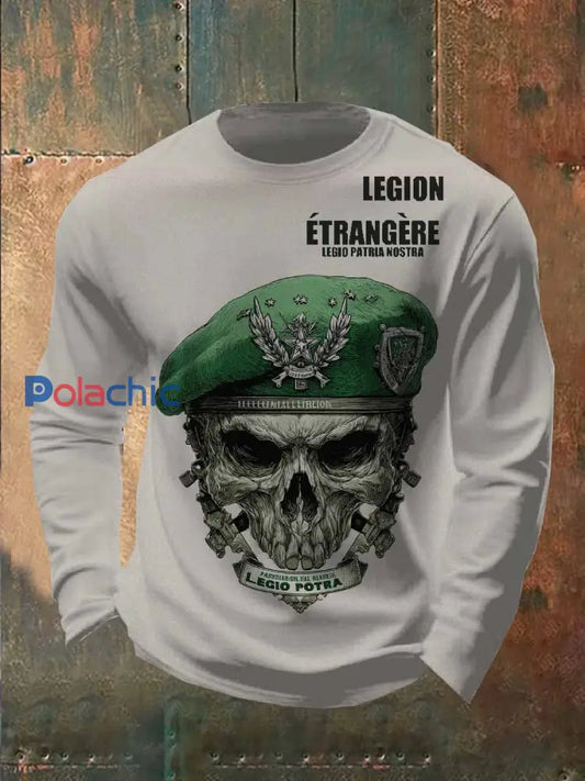 Top Vintage À Manches Longues Imprimé Légion Étrangère comme image / S
