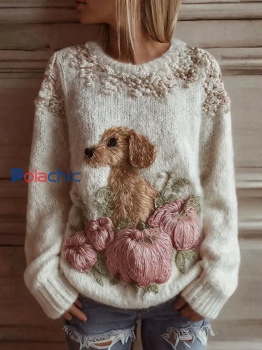 Tops de chien citrouille d’automne pour femmes comme image / S
