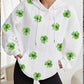 Trèfle Imprimé Mode À Capuche Manches Longues Vintage St. Patrick’s Day Sweatshirt