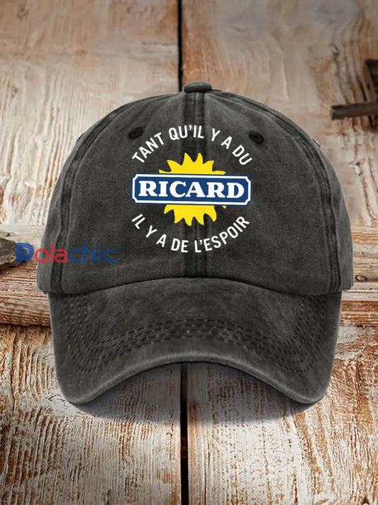 Tuque à imprimé tant Qu’il Y A Du Ricard Unisexe noir / JM