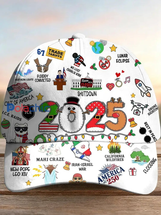 Unise x2025 drôle année mignonne pour se souvenir casquette commémorative Blanc / UN