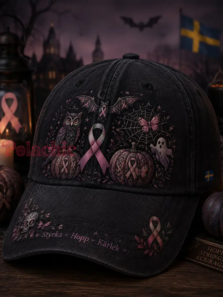 Unisex Szwedzka czapka baseballowa z rakiem piersi na Halloween - A / JEDEN