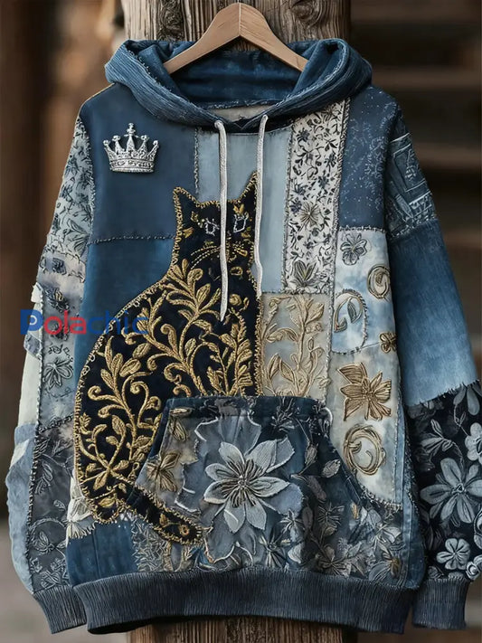 Unisexe Animal Art Print Casual Vintage Hoodie A / S