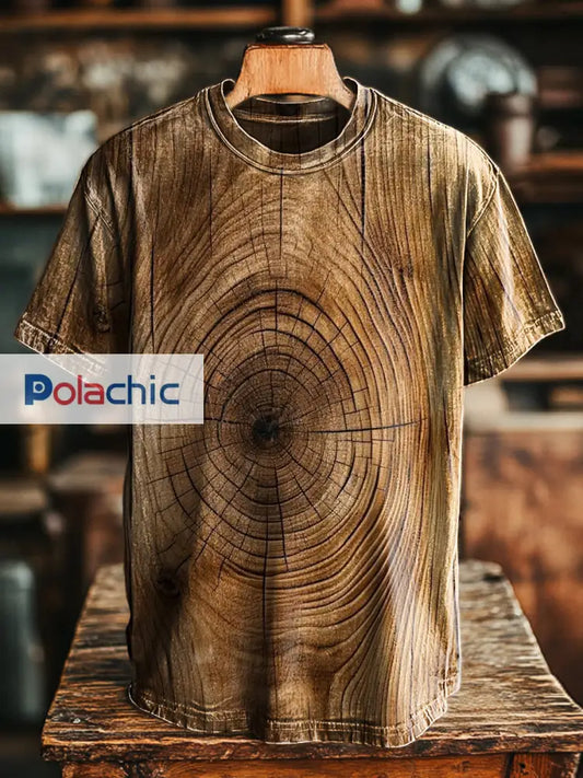 Unisexe Vintage Abstract Line Tree Art Print Casual T-shirt lâche coloré / S