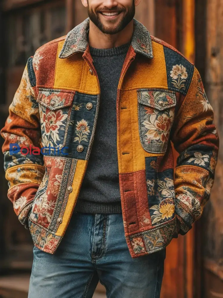 Veste à carreaux décontractée pour hommes comme image / S