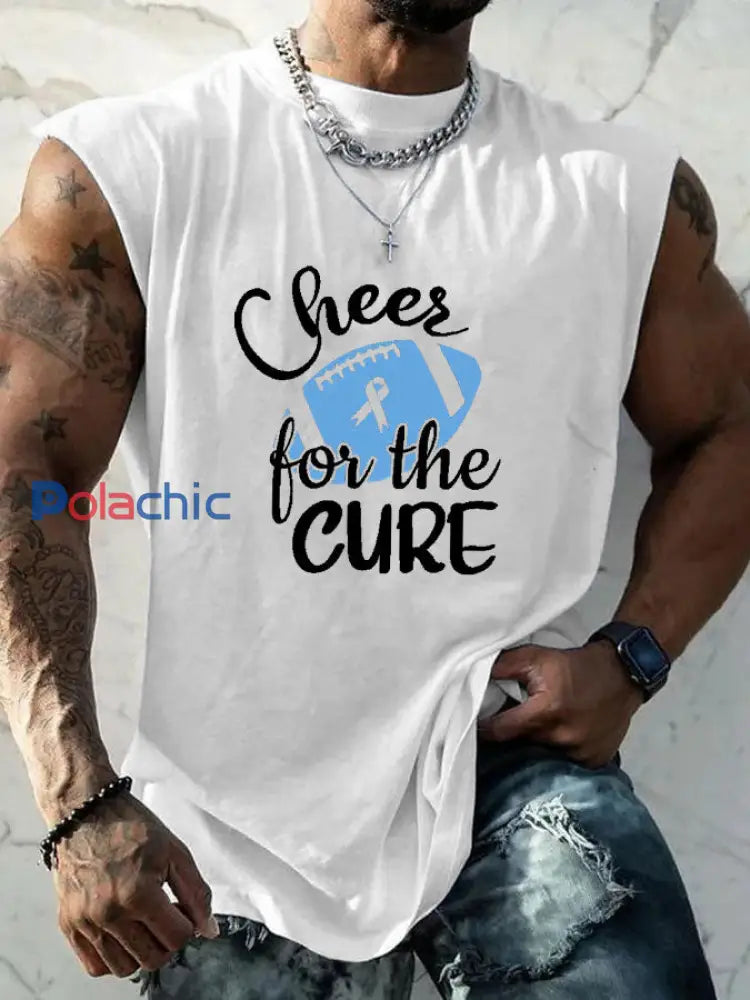 Veste de sensibilisation au cancer de la prostate pour hommes Blanc / S