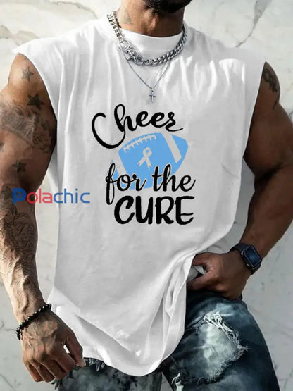 Veste de sensibilisation au cancer de la prostate pour hommes Blanc / S