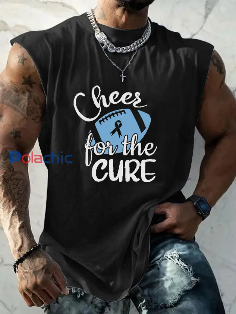 Veste de sensibilisation au cancer de la prostate pour hommes Noir / S